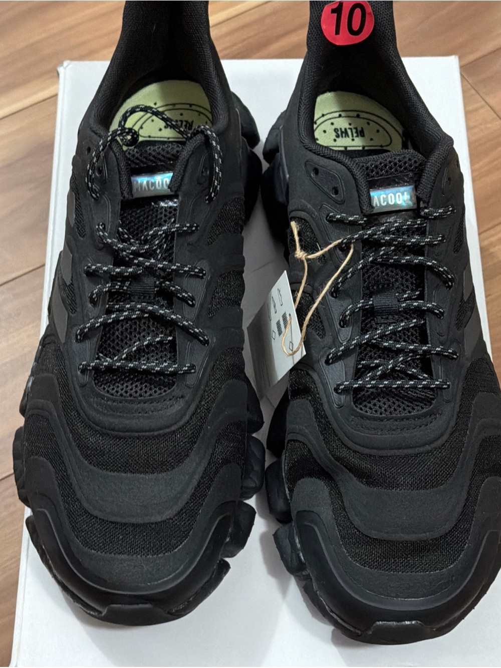 adidas Black Chunky Trail-Style Sneakers